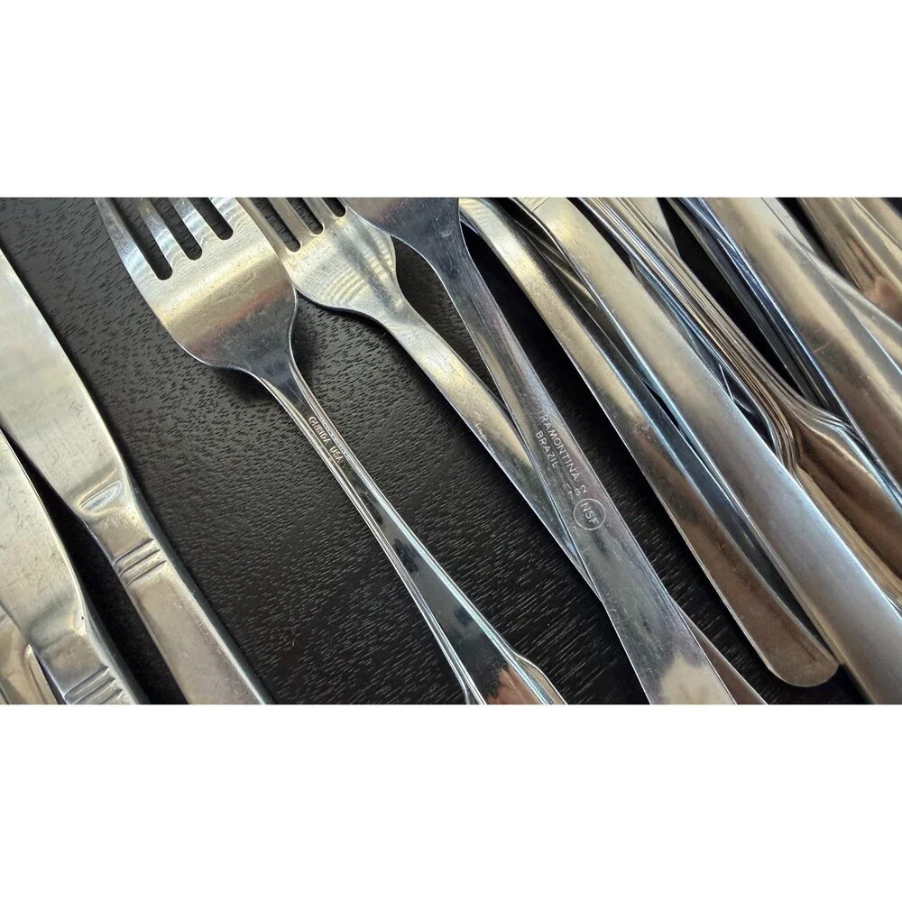 68pc Mixed Stainless Steel Flatware‎ Lot Tramontina Northland Assorted